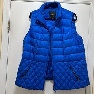 Talbots 2X blue light weight quilted vest